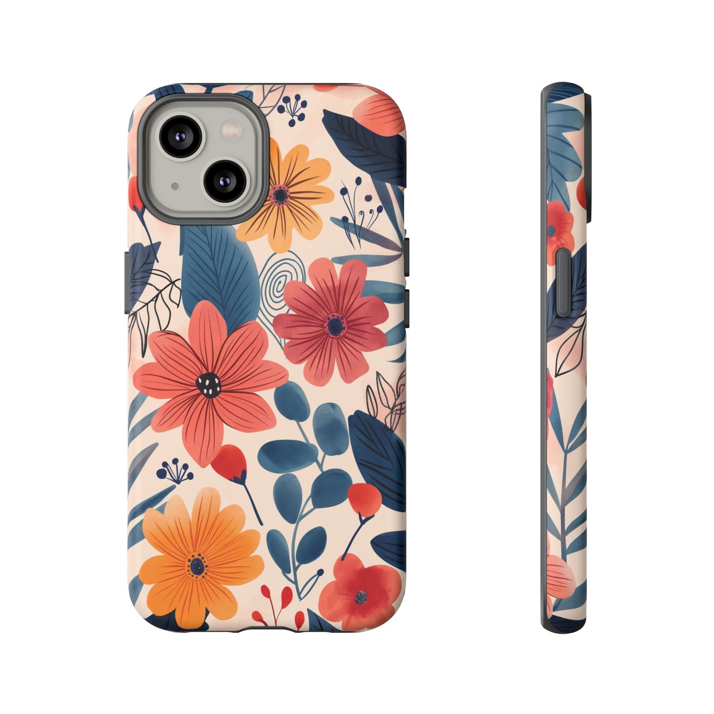 Bright Floral Garden Phone Case – Vibrant Artistic Design for iPhone, Samsung, Google Pixel