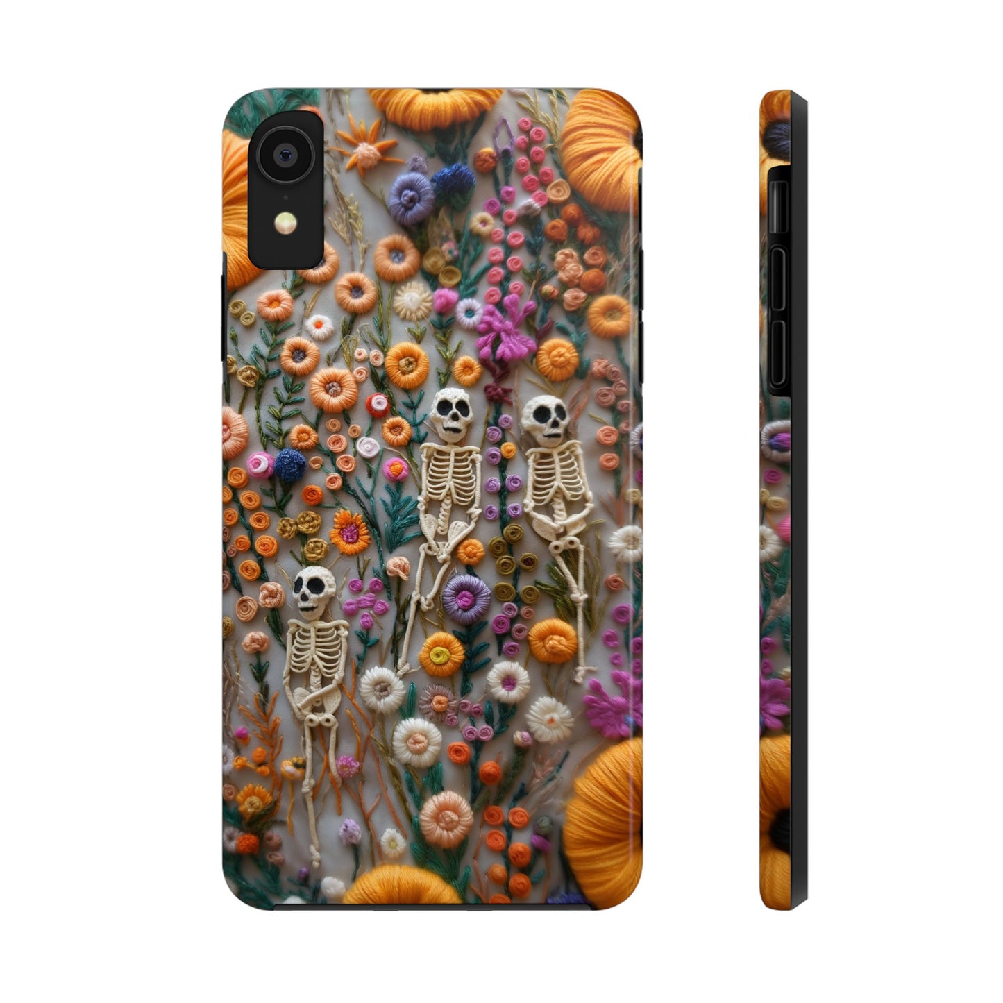 Vintage Skeletons in Floral Bloom Phone Case – Unique Artistic Design for iPhone, Samsung, Tough cases - NovaFlair