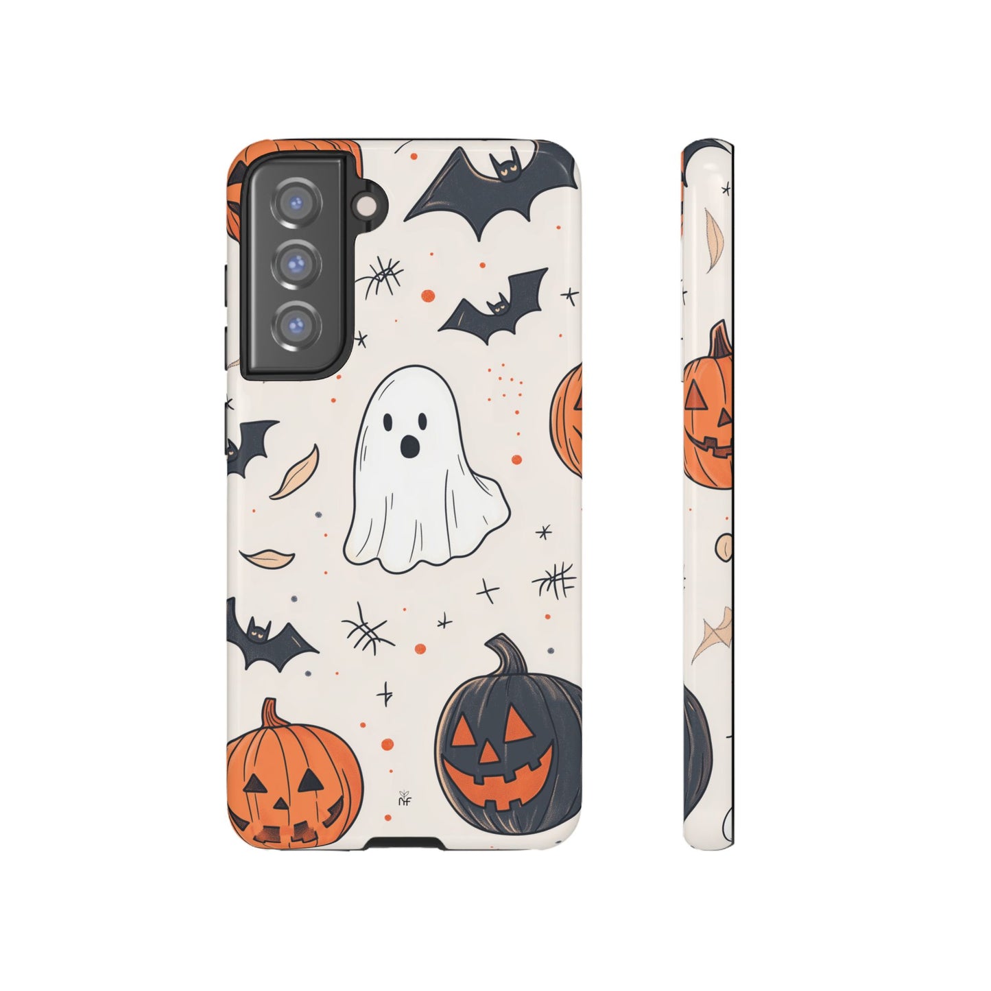 Cute Halloween Ghost & Pumpkin Phone Case – Festive Design for iPhone, Samsung, Google Pixel