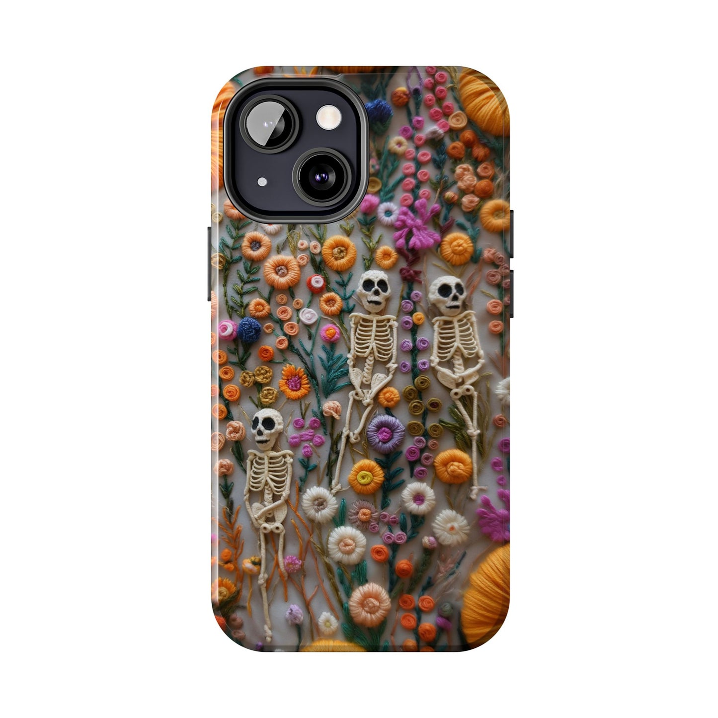 Vintage Skeletons in Floral Bloom Phone Case – Unique Artistic Design for iPhone, Samsung, Tough cases - NovaFlair