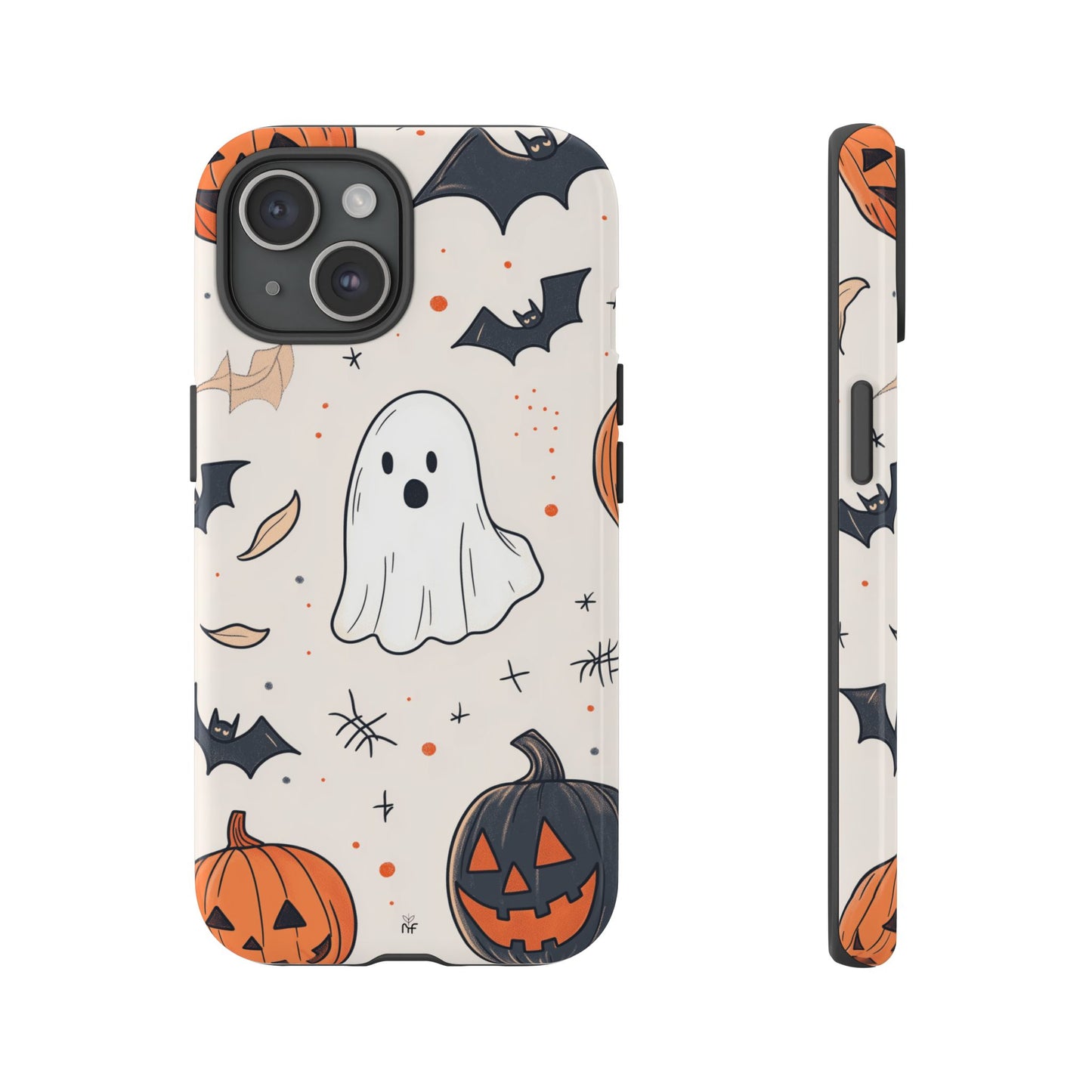 Cute Halloween Ghost & Pumpkin Phone Case – Festive Design for iPhone, Samsung, Google Pixel