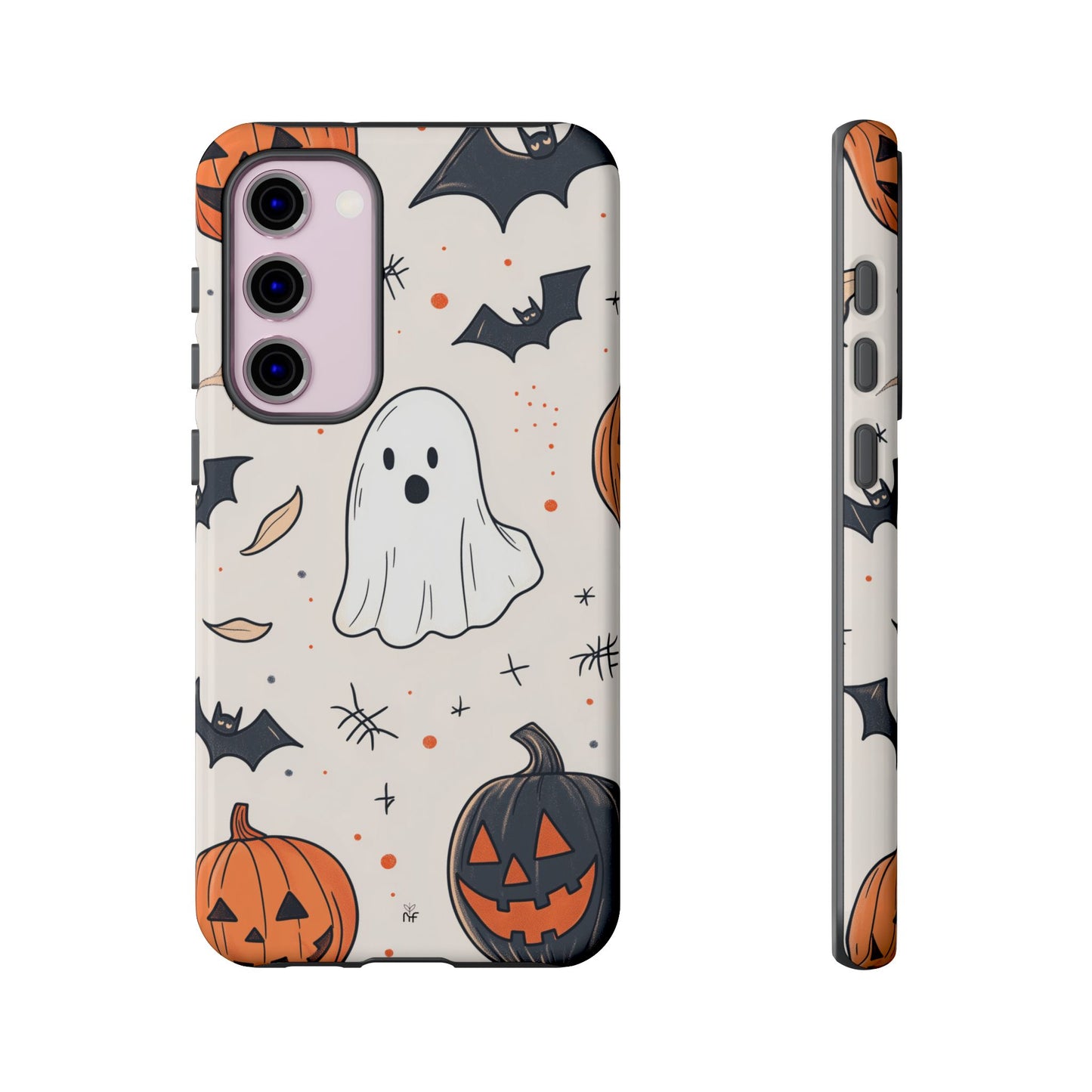 Cute Halloween Ghost & Pumpkin Phone Case – Festive Design for iPhone, Samsung, Google Pixel