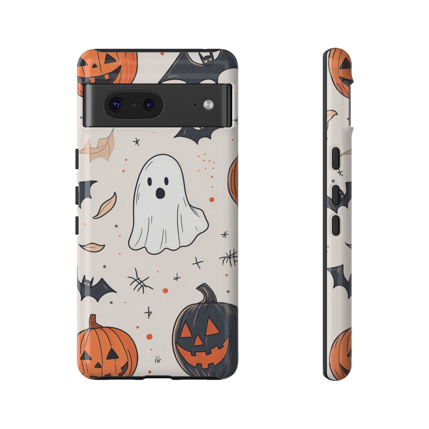 Cute Halloween Ghost & Pumpkin Phone Case – Festive Design for iPhone, Samsung, Google Pixel