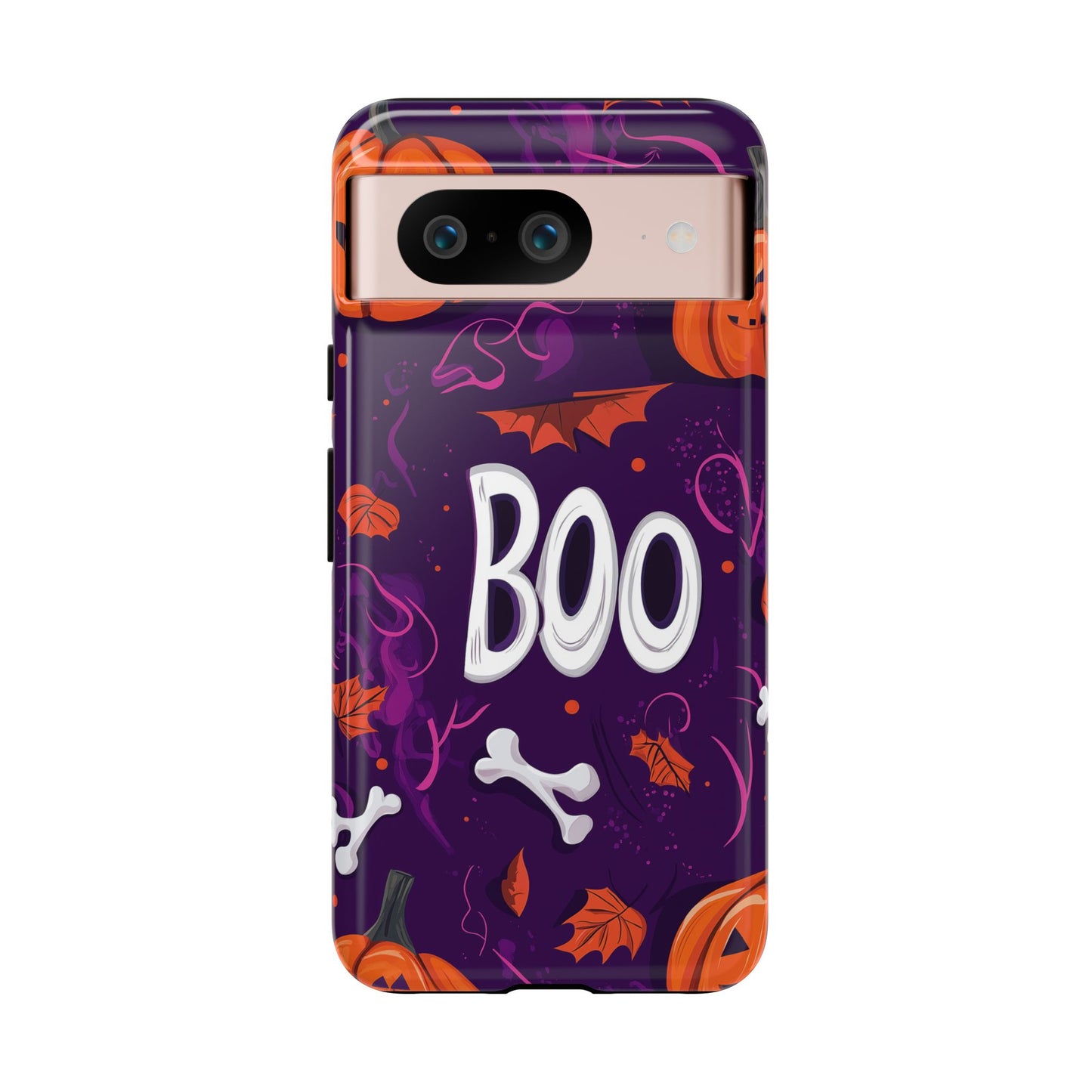 Halloween ‘Boo’ Phone Case – Spooky Fun Design for iPhone, Samsung, Google Pixel