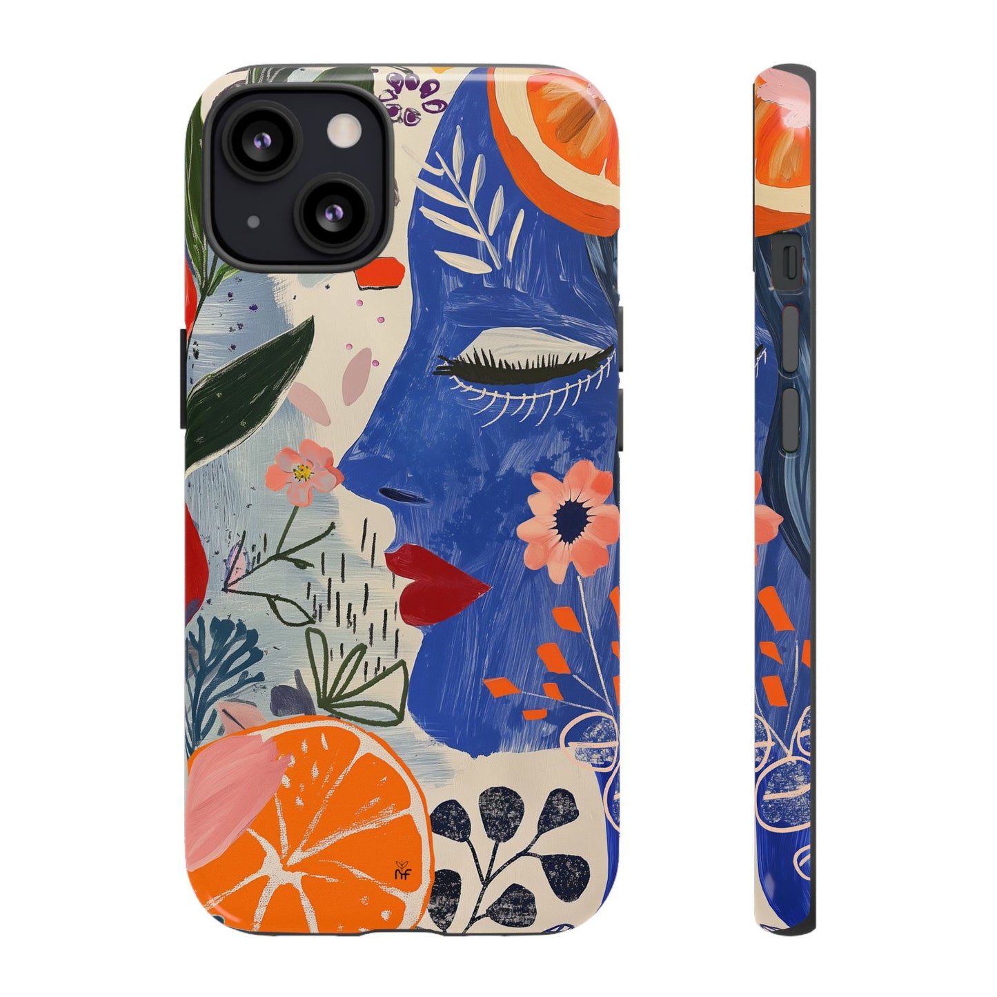 Vibrant Abstract Face & Floral Phone Case – Artistic Design for iPhone, Samsung, Google Pixel