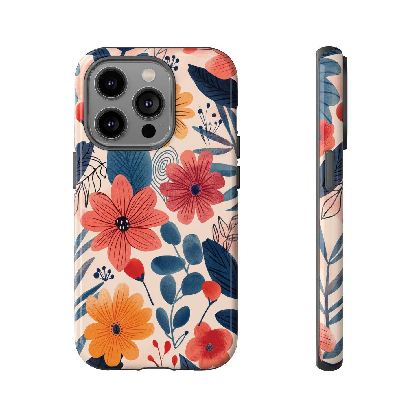 Bright Floral Garden Phone Case – Vibrant Artistic Design for iPhone, Samsung, Google Pixel