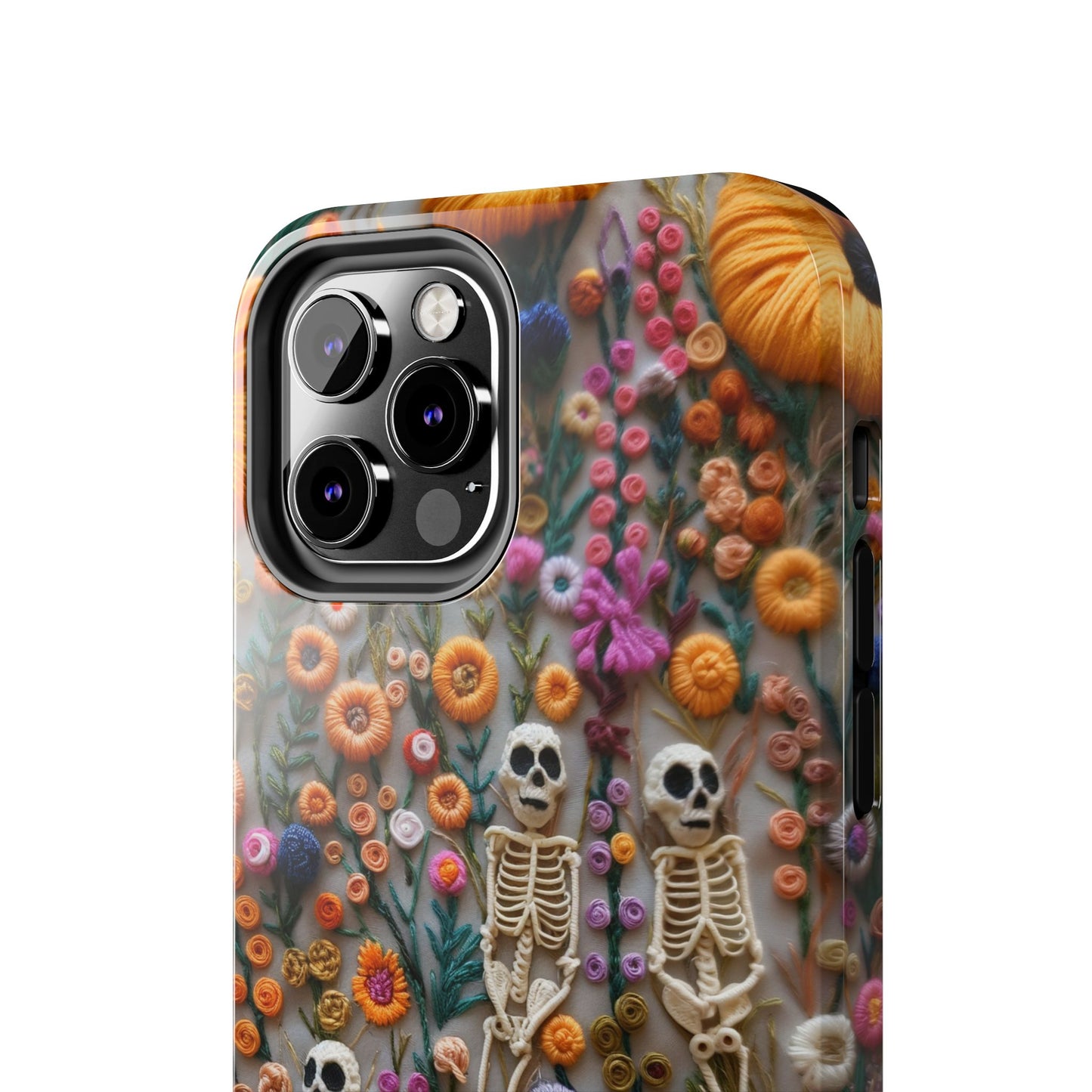 Vintage Skeletons in Floral Bloom Phone Case – Unique Artistic Design for iPhone, Samsung, Tough cases