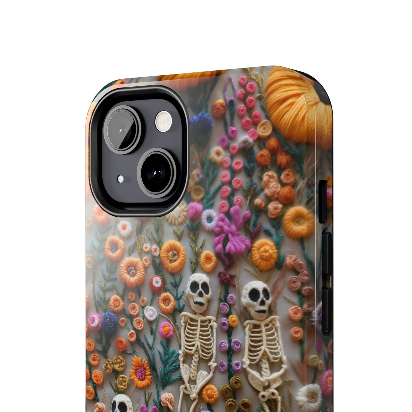 Vintage Skeletons in Floral Bloom Phone Case – Unique Artistic Design for iPhone, Samsung, Tough cases