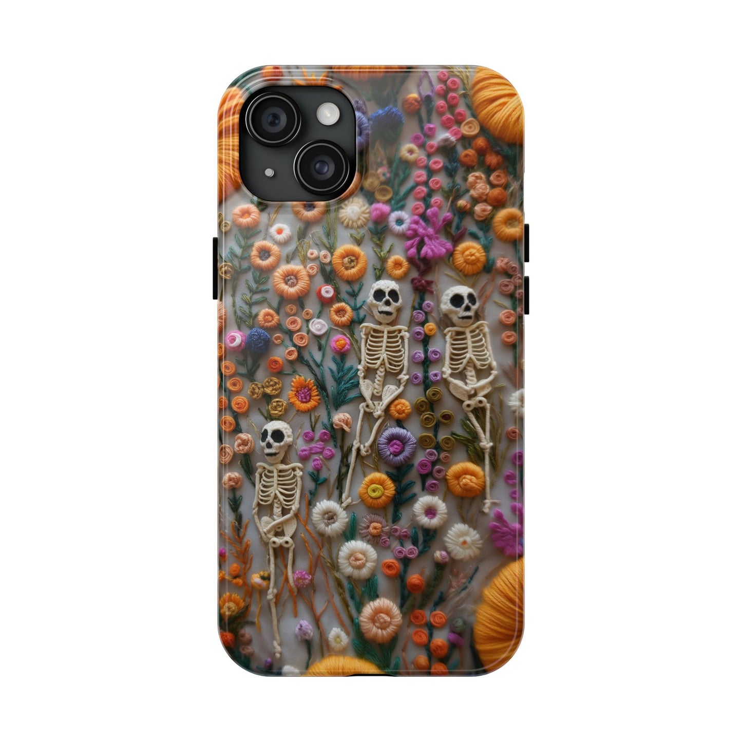 Vintage Skeletons in Floral Bloom Phone Case – Unique Artistic Design for iPhone, Samsung, Tough cases - NovaFlair