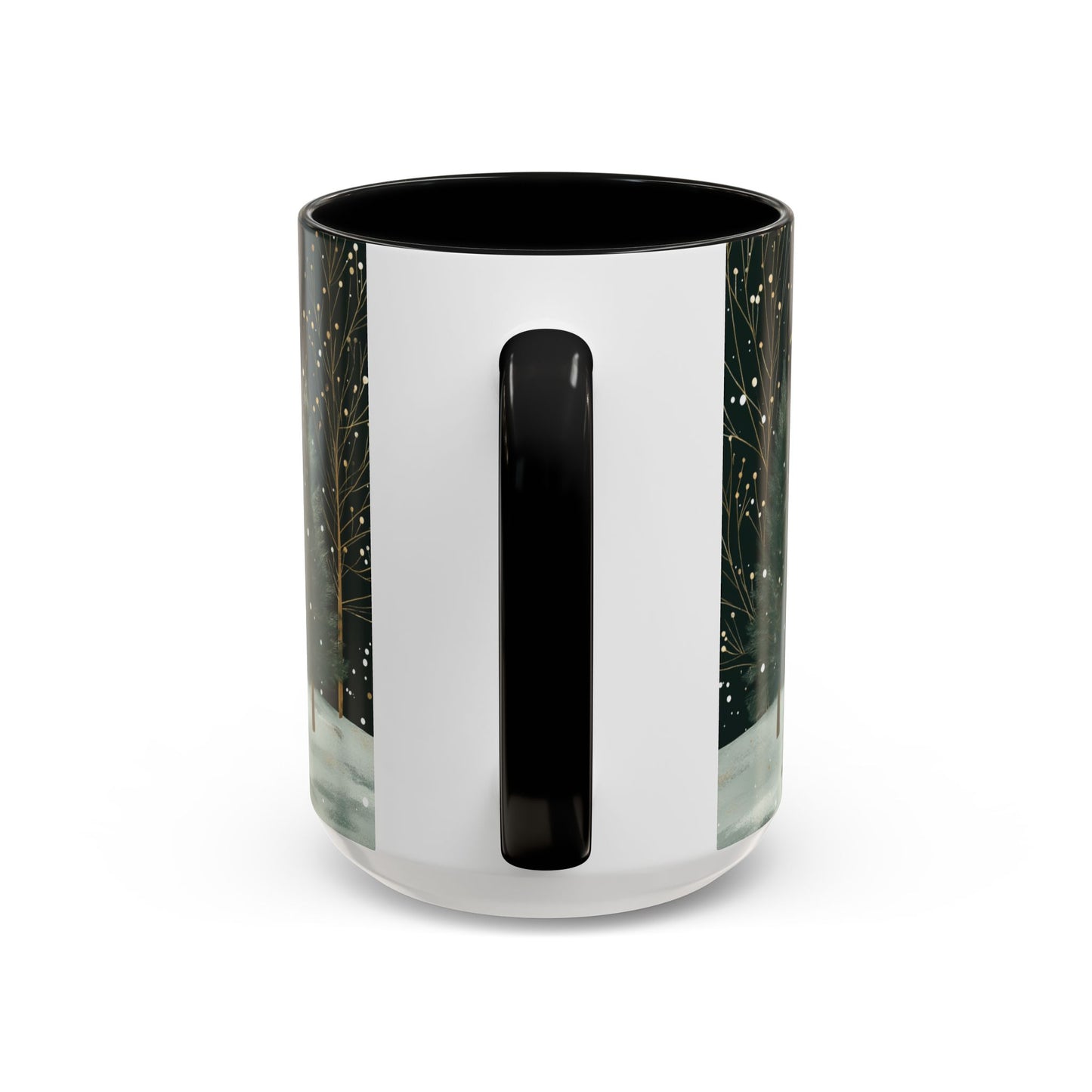 Snowy Pine Forest Mug, Cozy Snowflake Winter Coffee Mug, 11oz Ceramic Christmas Forest Tea Cup, Snow Tree Mug, Holiday Mug, Xmas Gift