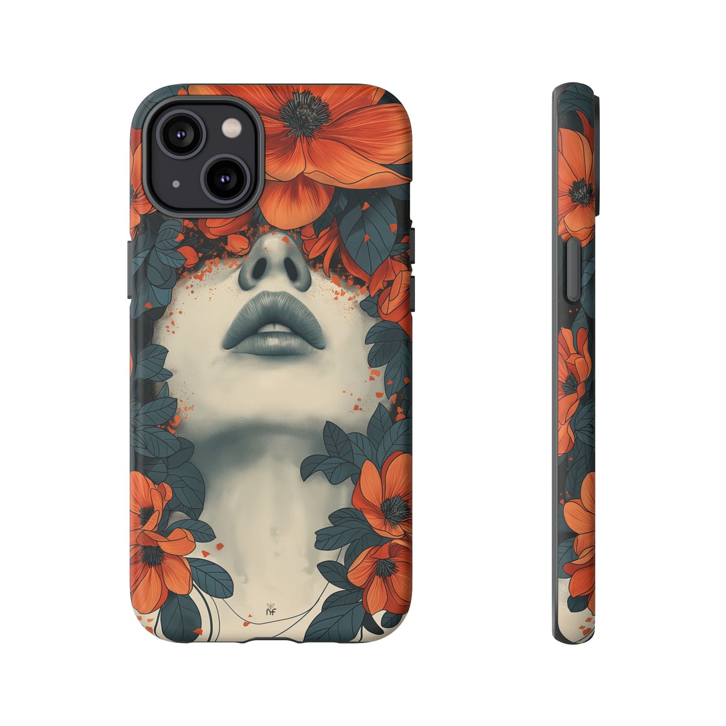 Floral Femme Art Phone Case Unique Aesthetic Design for iPhone, Samsung, Google Pixel Tough Case