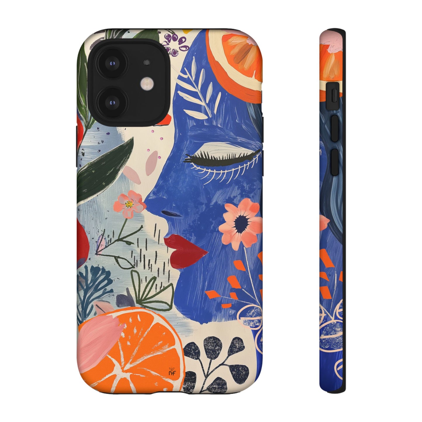 Vibrant Abstract Face & Floral Phone Case – Artistic Design for iPhone, Samsung, Google Pixel