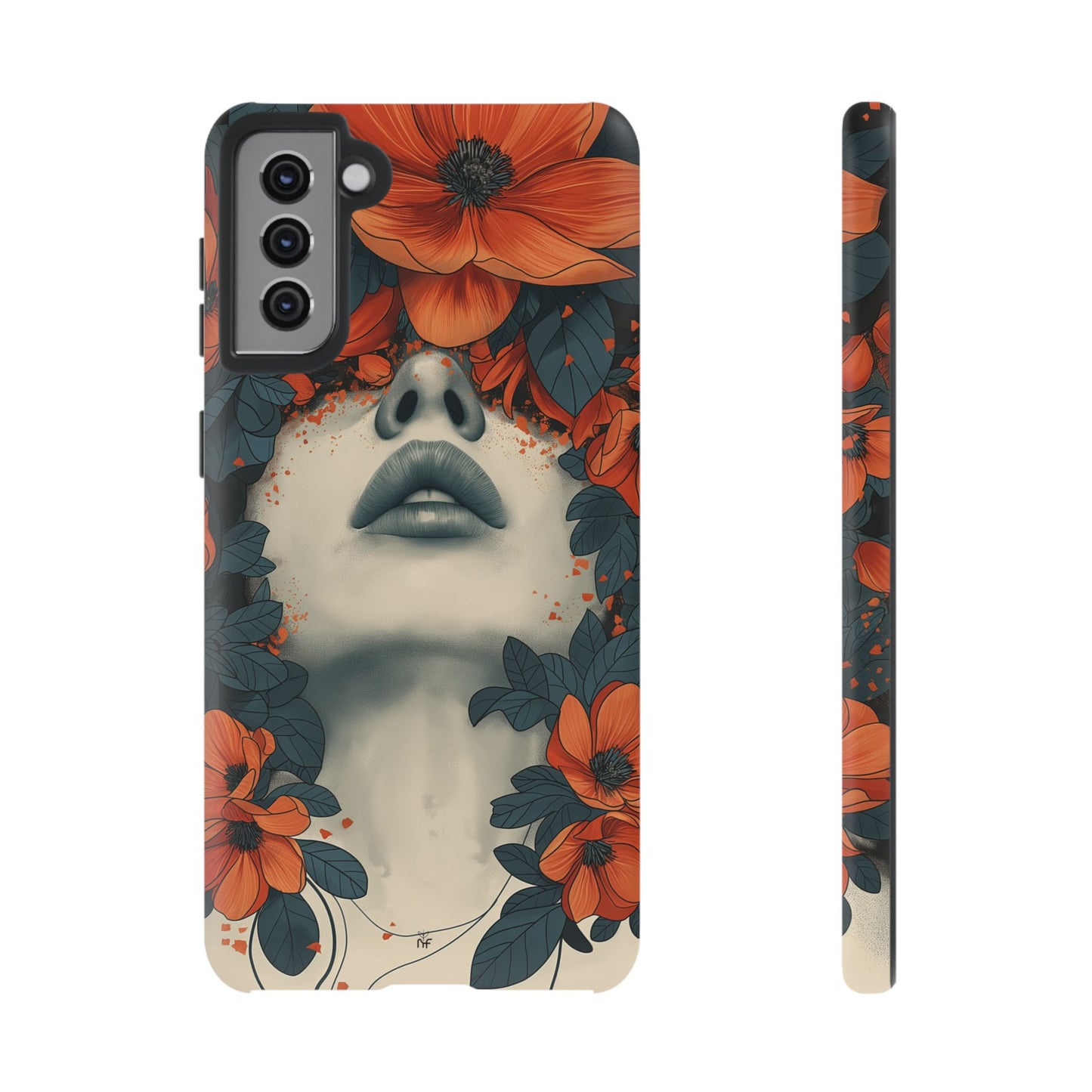 Floral Femme Art Phone Case Unique Aesthetic Design for iPhone, Samsung, Google Pixel Tough Case