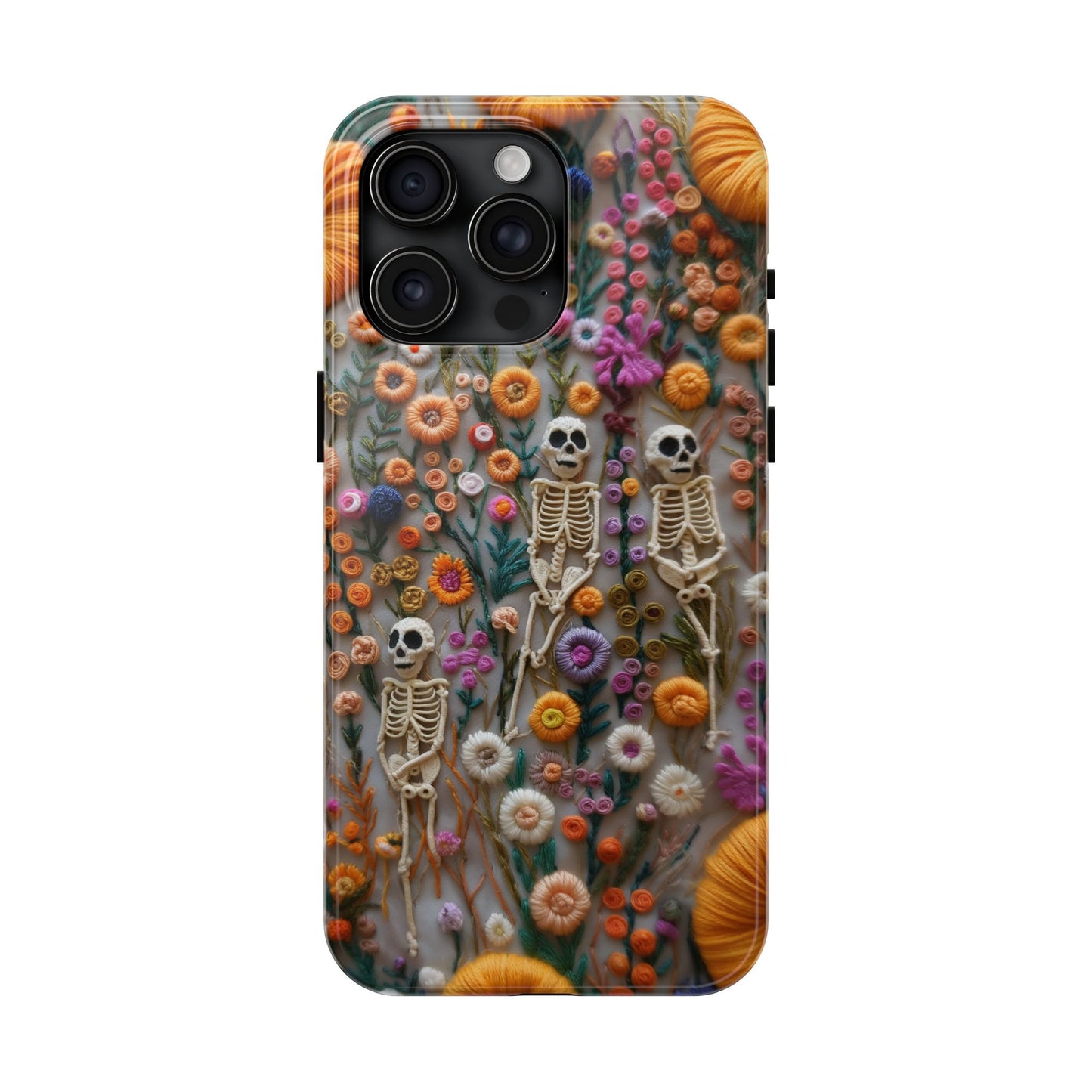 Vintage Skeletons in Floral Bloom Phone Case – Unique Artistic Design for iPhone, Samsung, Tough cases - NovaFlair