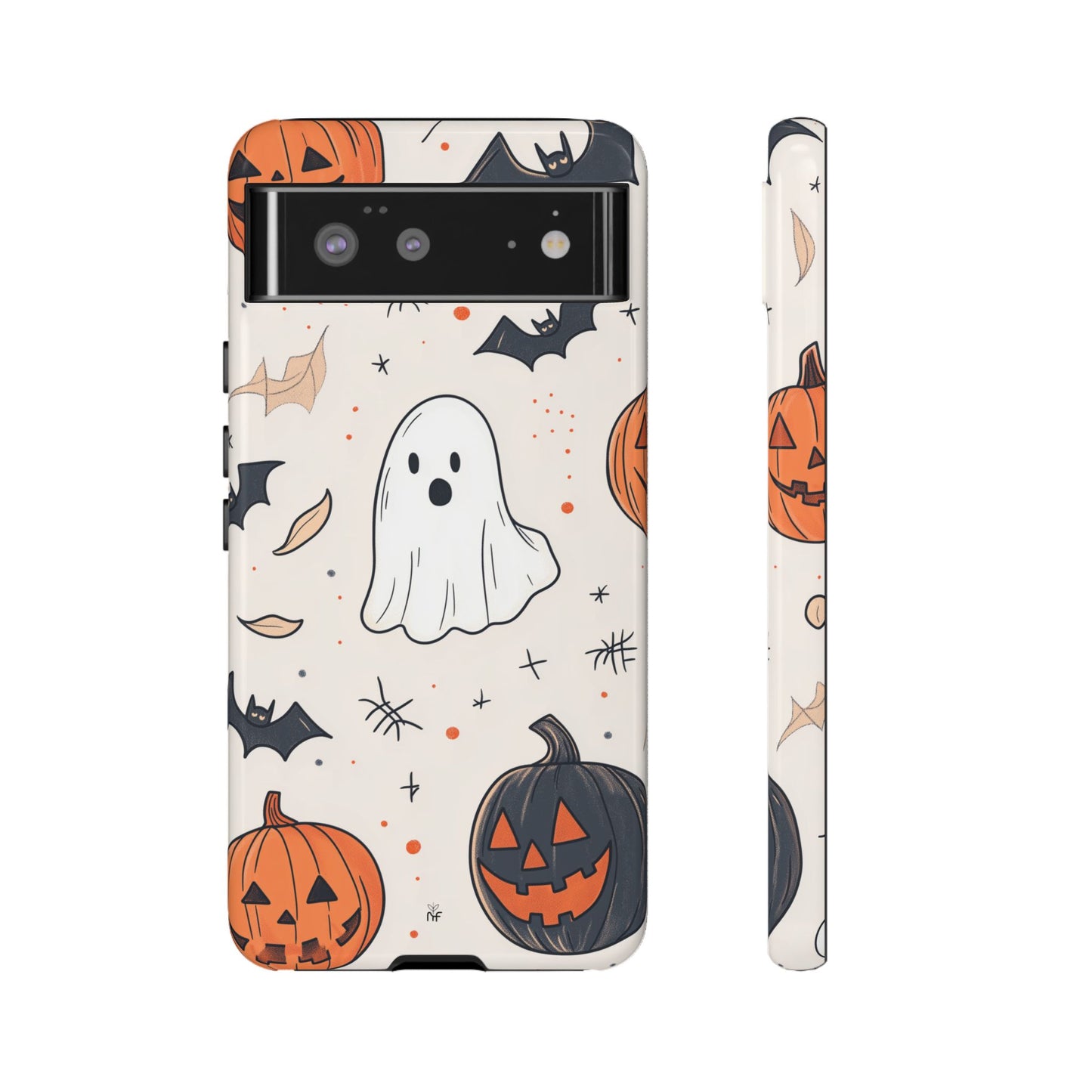 Cute Halloween Ghost & Pumpkin Phone Case – Festive Design for iPhone, Samsung, Google Pixel