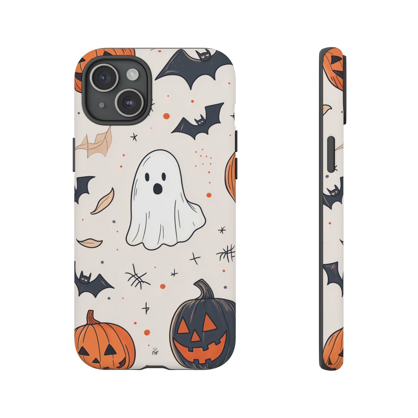 Cute Halloween Ghost & Pumpkin Phone Case – Festive Design for iPhone, Samsung, Google Pixel