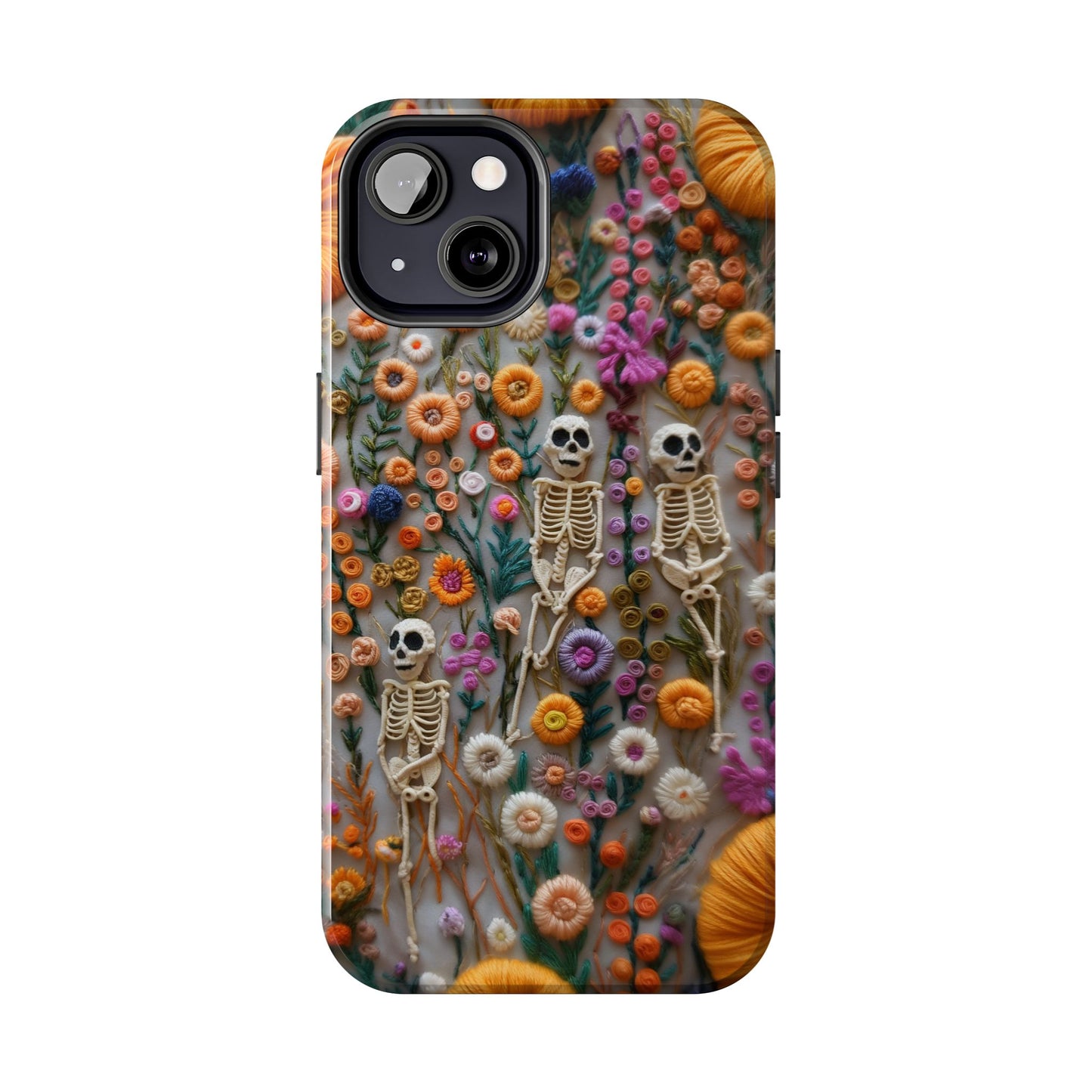 Vintage Skeletons in Floral Bloom Phone Case – Unique Artistic Design for iPhone, Samsung, Tough cases - NovaFlair
