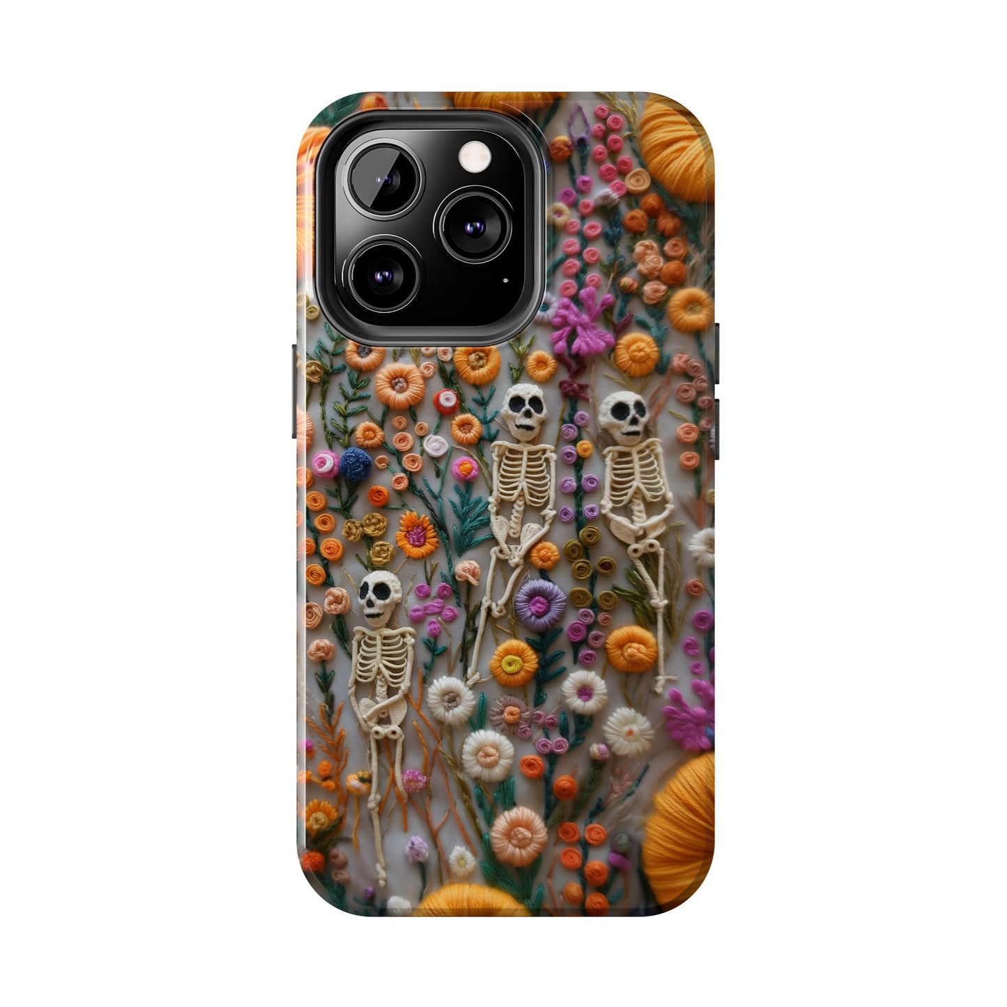 Vintage Skeletons in Floral Bloom Phone Case – Unique Artistic Design for iPhone, Samsung, Tough cases - NovaFlair