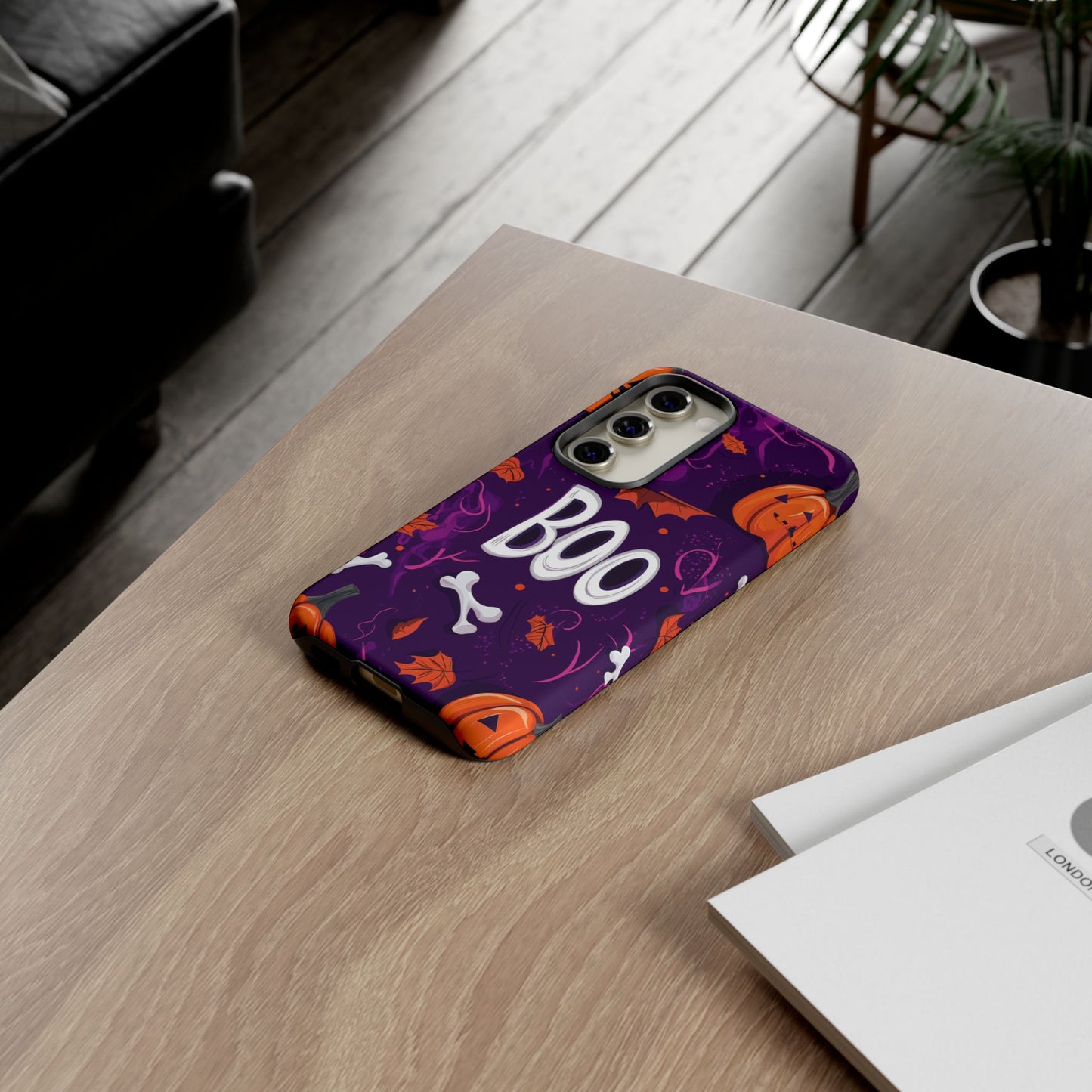 Halloween ‘Boo’ Phone Case – Spooky Fun Design for iPhone, Samsung, Google Pixel