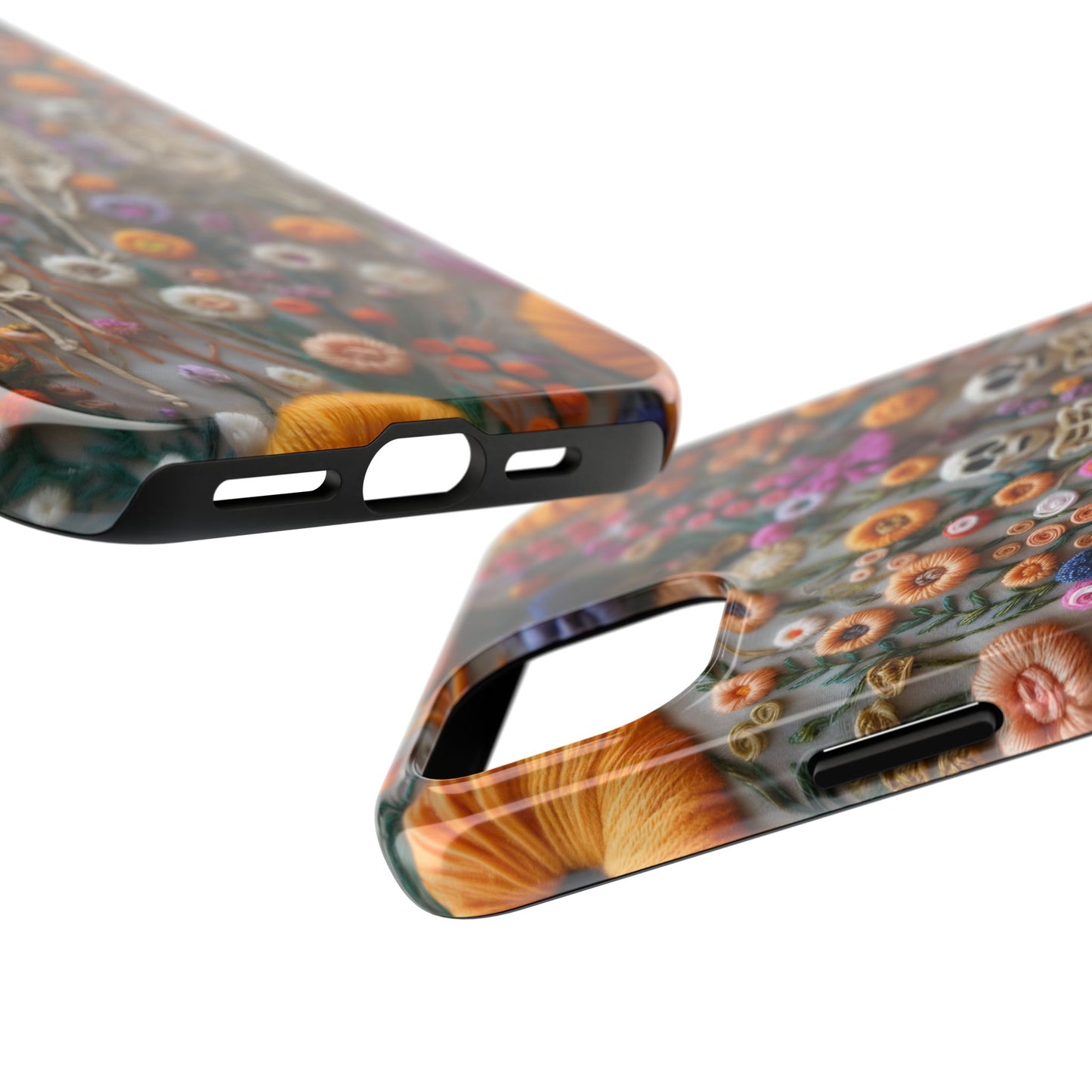 Vintage Skeletons in Floral Bloom Phone Case – Unique Artistic Design for iPhone, Samsung, Tough cases