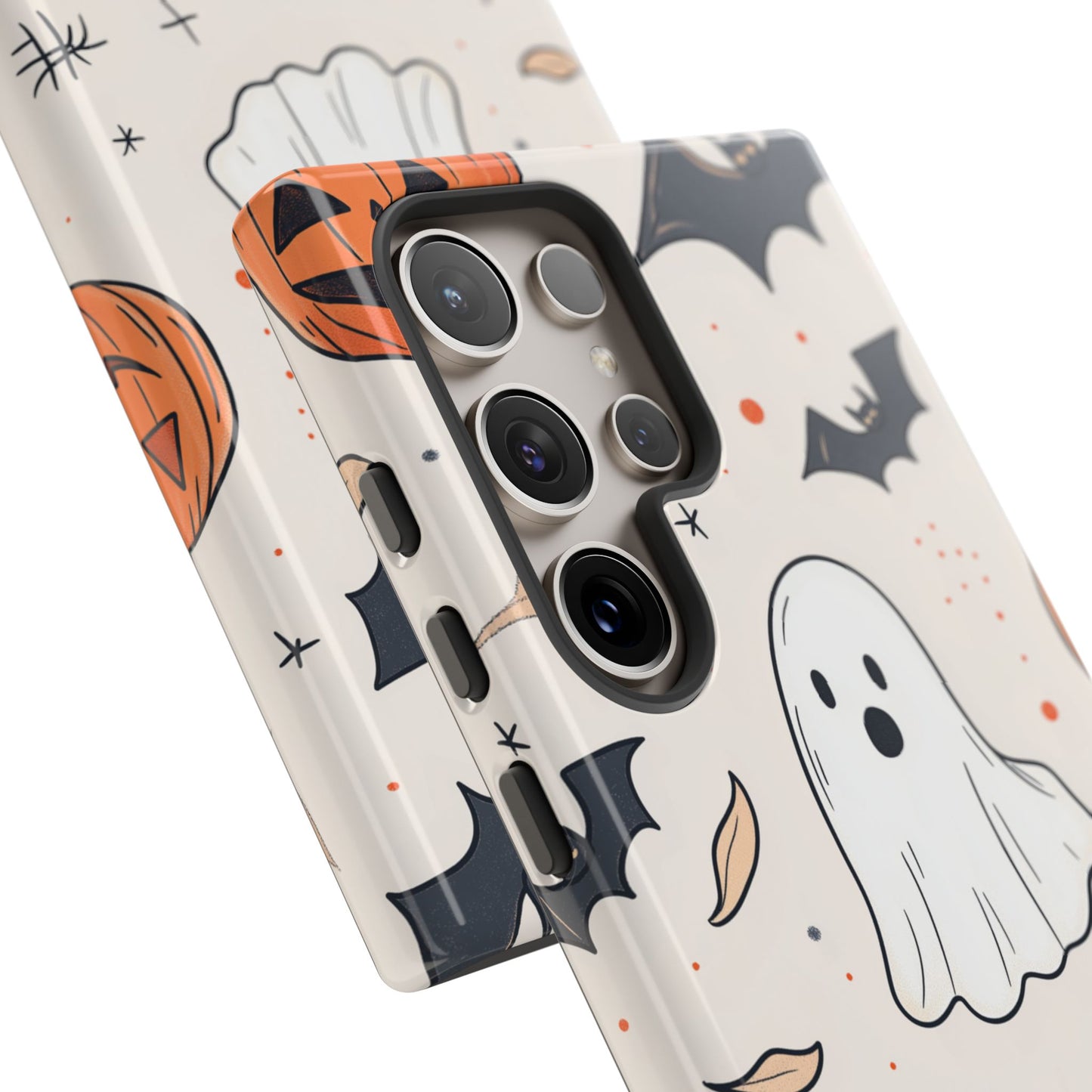 Cute Halloween Ghost & Pumpkin Phone Case – Festive Design for iPhone, Samsung, Google Pixel