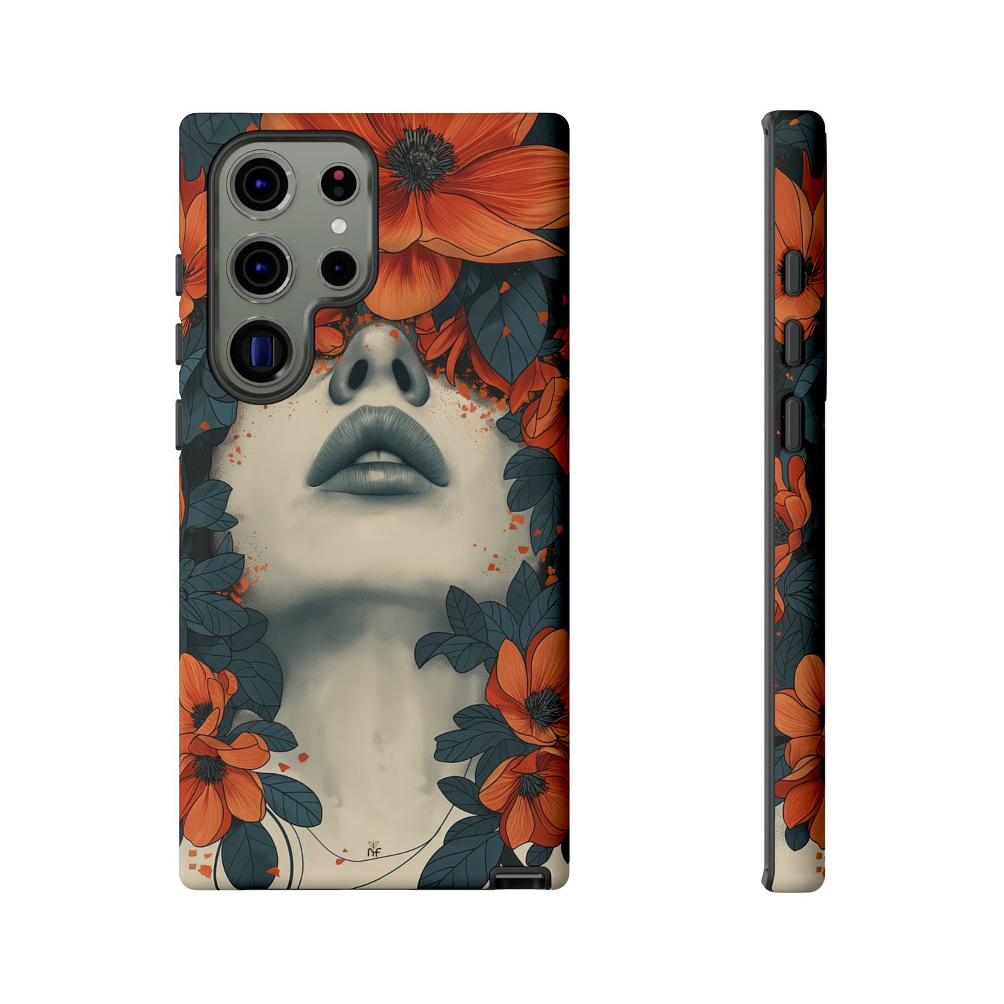 Floral Femme Art Phone Case Unique Aesthetic Design for iPhone, Samsung, Google Pixel Tough Case