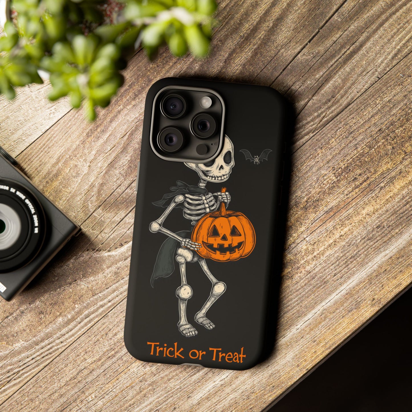 Skeleton Trick or Treat Halloween Phone Case