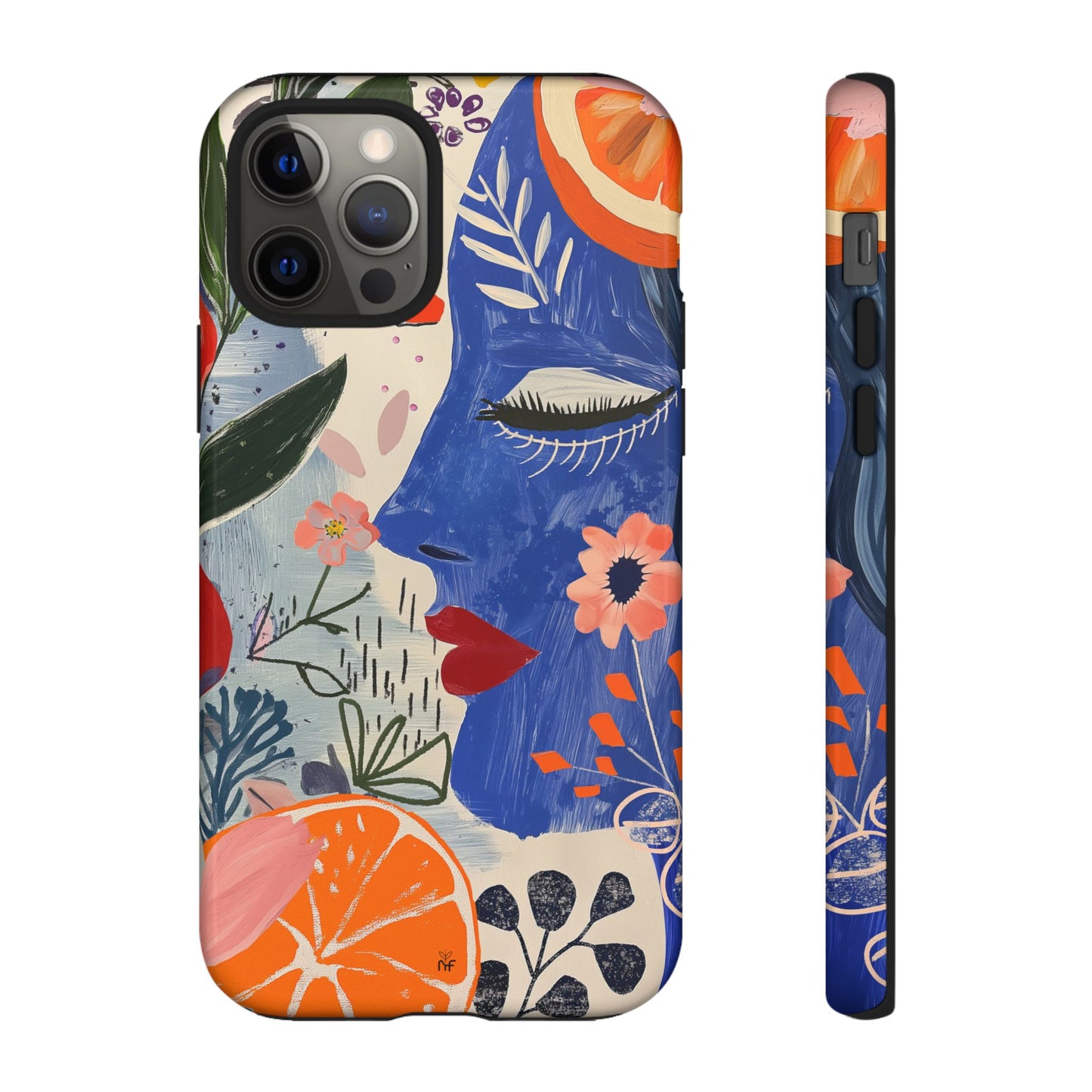 Vibrant Abstract Face & Floral Phone Case – Artistic Design for iPhone, Samsung, Google Pixel