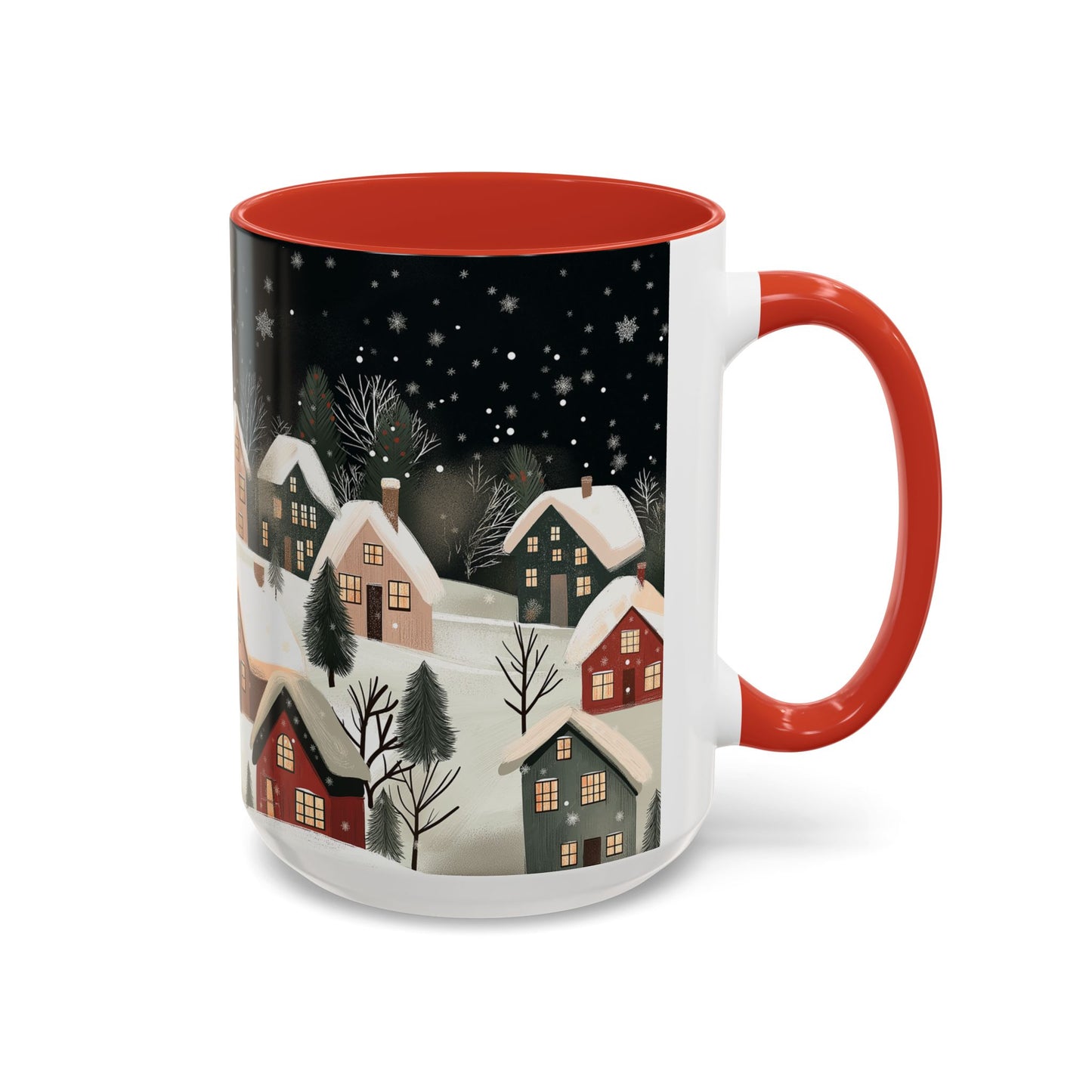 Cozy Winter Forest Coffee Mug, Christmas Forest Tea Cup, Winter Holiday Ceramic Mug, Festive snowy Drinkware Holiday Season Classy Mug