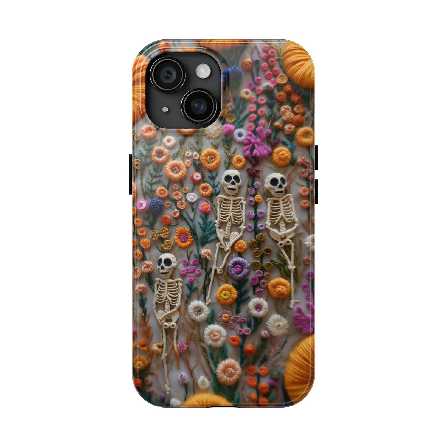 Vintage Skeletons in Floral Bloom Phone Case – Unique Artistic Design for iPhone, Samsung, Tough cases - NovaFlair