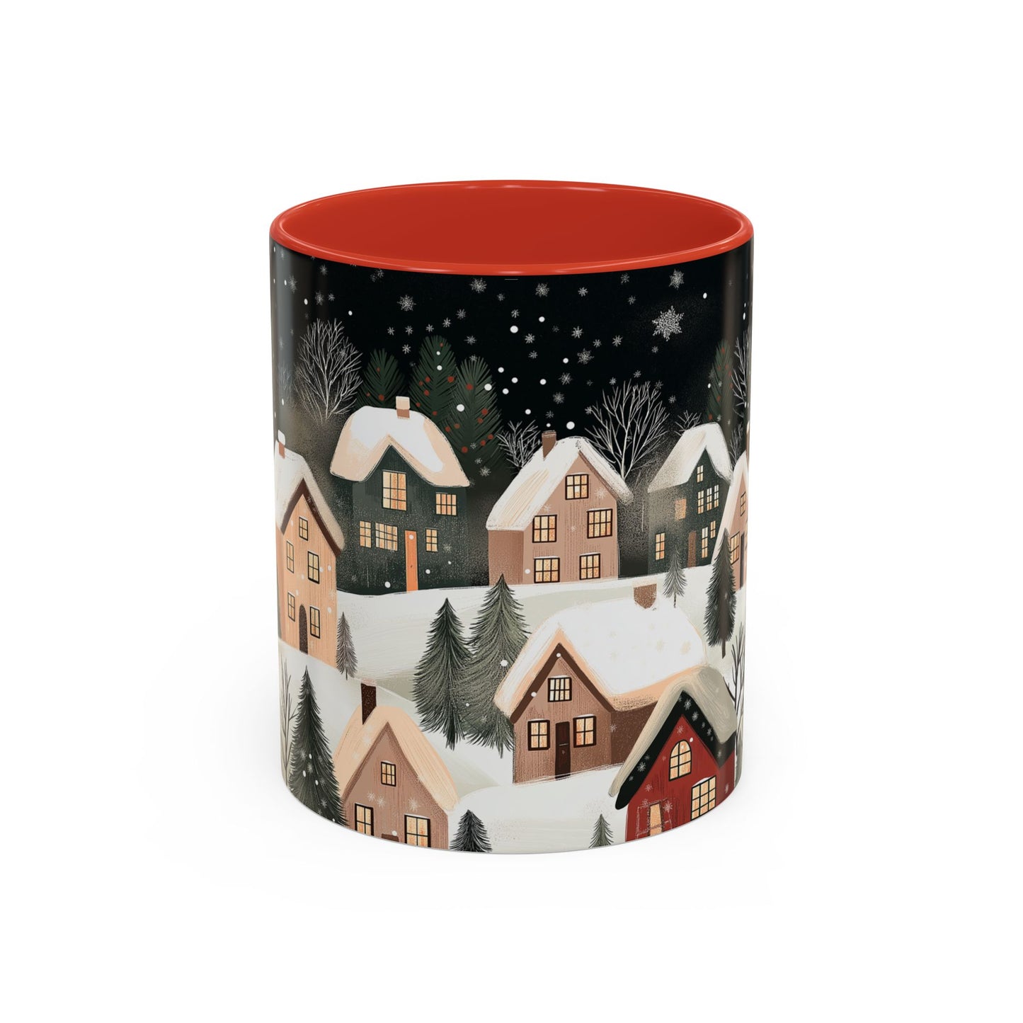 Cozy Winter Forest Coffee Mug, Christmas Forest Tea Cup, Winter Holiday Ceramic Mug, Festive snowy Drinkware Holiday Season Classy Mug
