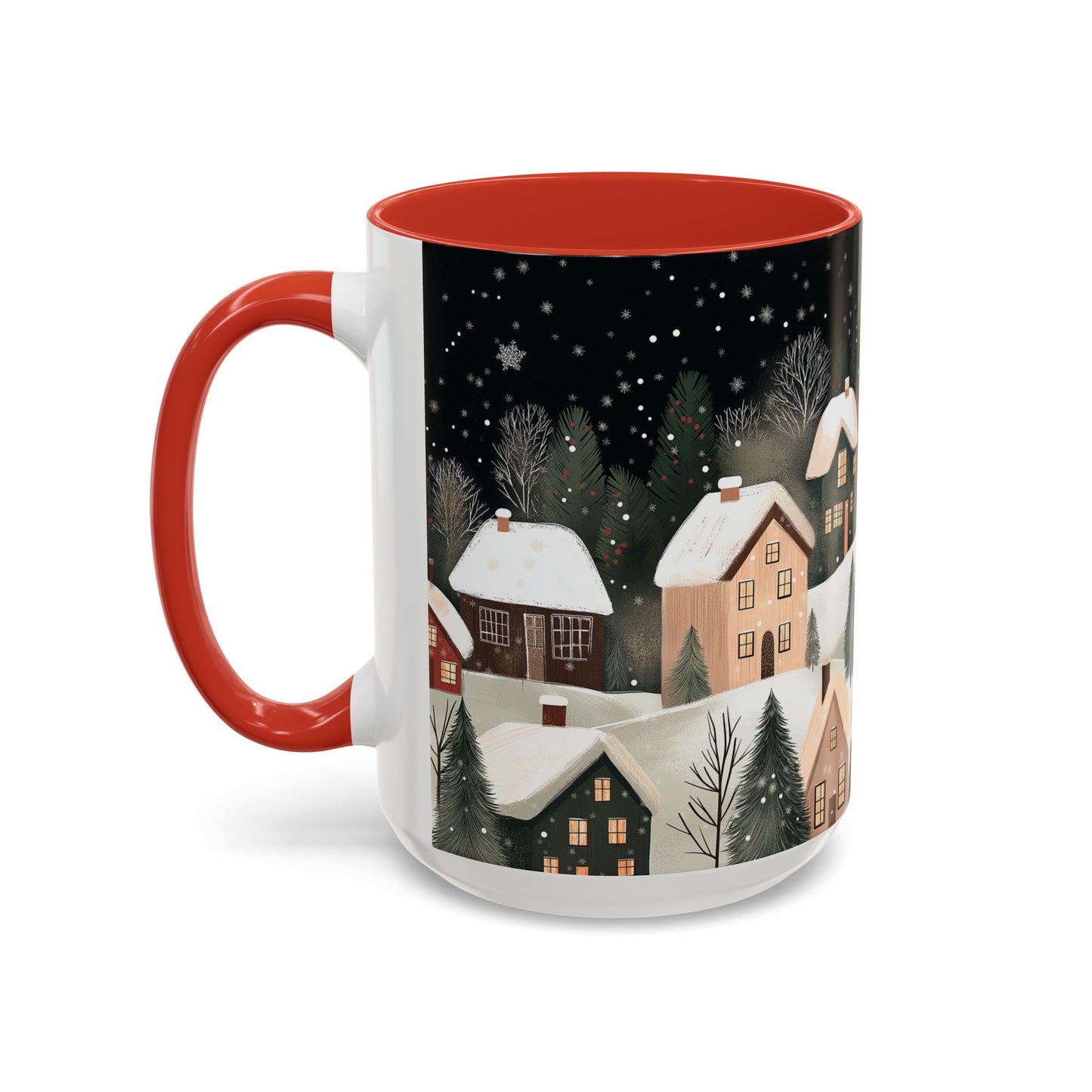 Cozy Winter Forest Coffee Mug, Christmas Forest Tea Cup, Winter Holiday Ceramic Mug, Festive snowy Drinkware Holiday Season Classy Mug