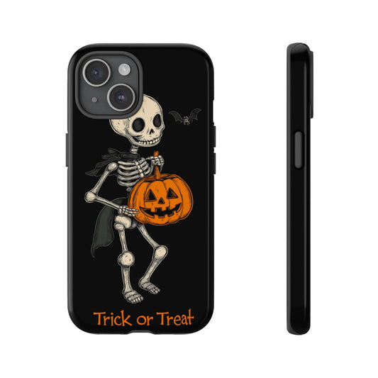 Skeleton Trick or Treat Halloween Phone Case