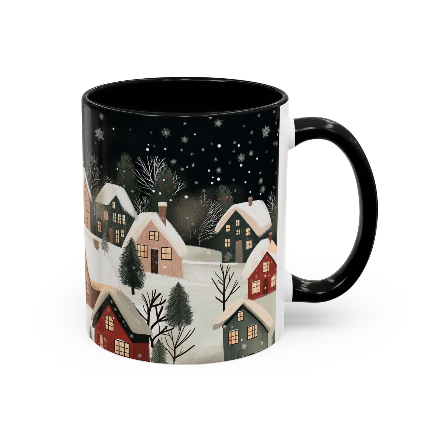 Cozy Winter Forest Coffee Mug, Christmas Forest Tea Cup, Winter Holiday Ceramic Mug, Festive snowy Drinkware Holiday Season Classy Mug