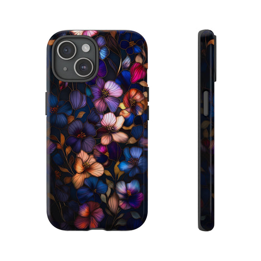 Midnight Floral Elegance Phone Case – Artistic Design for iPhone, Samsung, Google Pixel