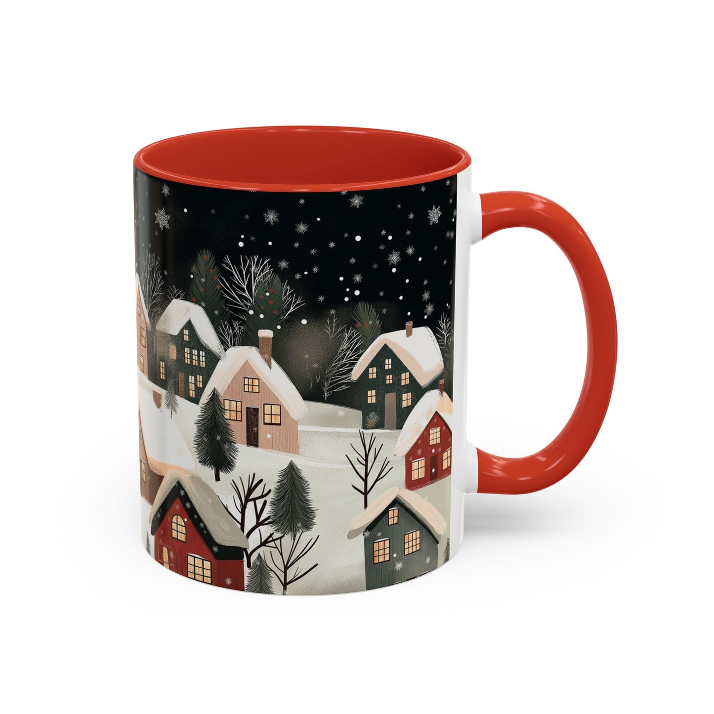 Cozy Winter Forest Coffee Mug, Christmas Forest Tea Cup, Winter Holiday Ceramic Mug, Festive snowy Drinkware Holiday Season Classy Mug