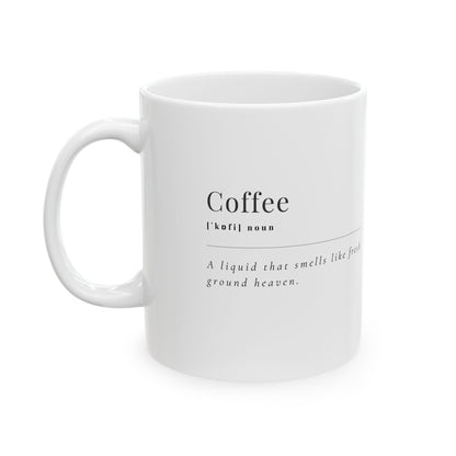 Coffee Lover's Ceramic Mug - Inspirational Gift for Coffee Enthusiasts, Home Office Decor, Birthday Present, Practical Kitchenware, Tea and