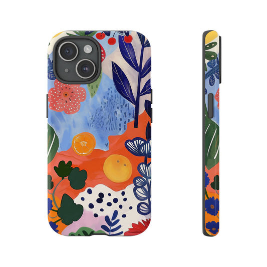 Colorful Abstract Floral Phone Case – Modern Art Design for iPhone, Samsung, Google Pixel Tough Case - NovaFlair