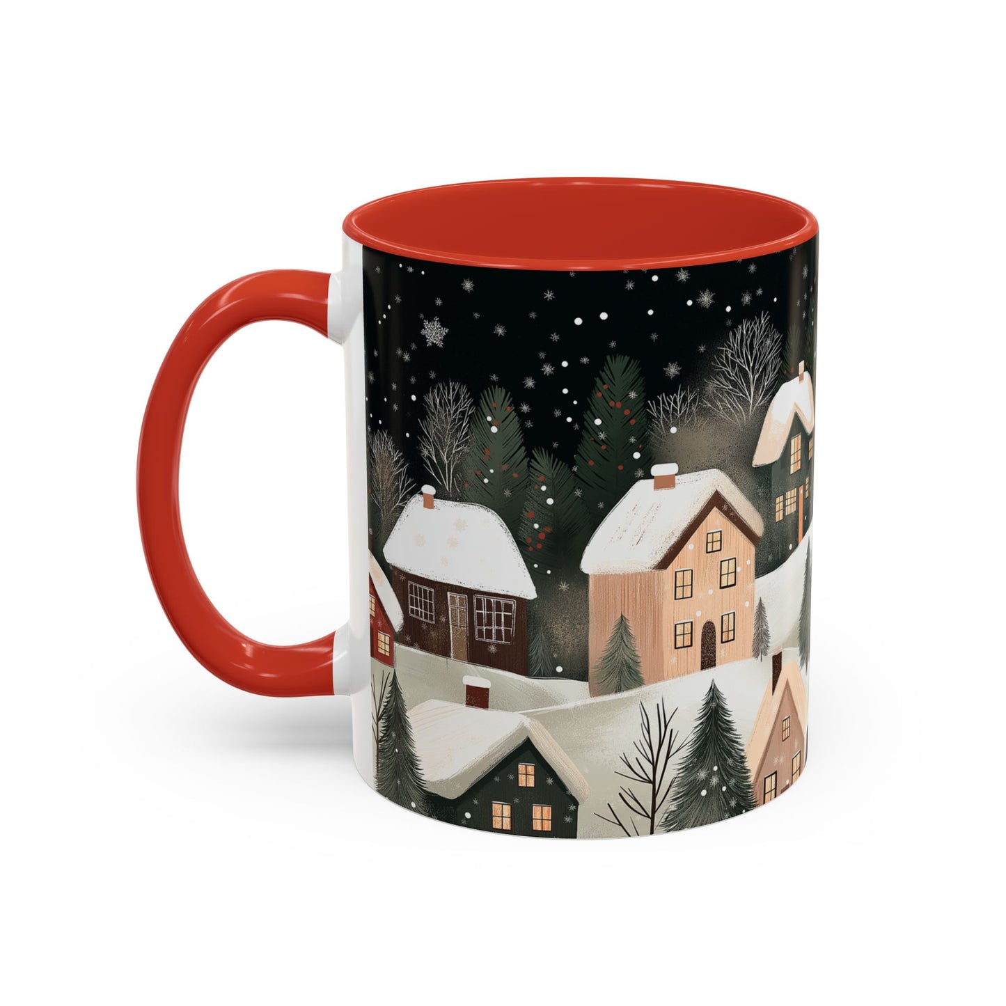 Cozy Winter Forest Coffee Mug, Christmas Forest Tea Cup, Winter Holiday Ceramic Mug, Festive snowy Drinkware Holiday Season Classy Mug