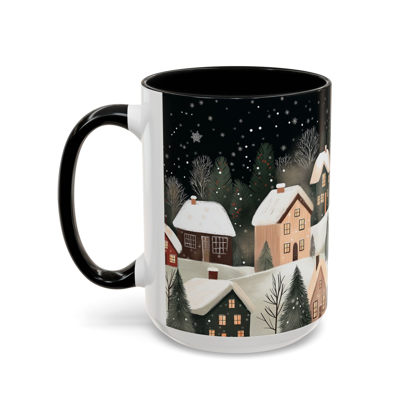Cozy Winter Forest Coffee Mug, Christmas Forest Tea Cup, Winter Holiday Ceramic Mug, Festive snowy Drinkware Holiday Season Classy Mug