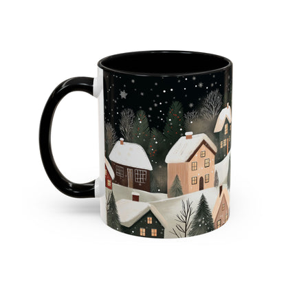 Cozy Winter Forest Coffee Mug, Christmas Forest Tea Cup, Winter Holiday Ceramic Mug, Festive snowy Drinkware Holiday Season Classy Mug