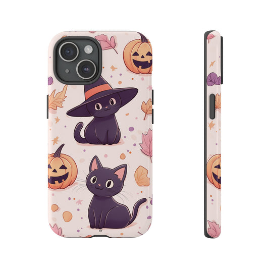 Adorable Halloween Black Cat Phone Case – Cute & Festive Design for iPhone, Samsung, Google Pixel