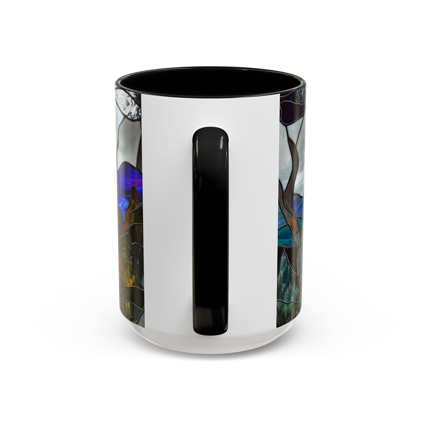 Stained Glass Mountains Mug Mountain Range Coffee Mug Outdoor Lover Gift Outdoor Designs Cup Adventure Mug Hiking Moutain Lover Gift 15oz