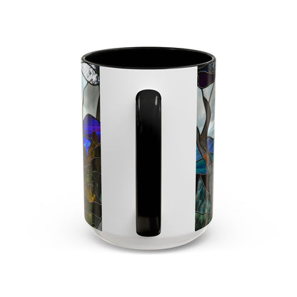 Stained Glass Mountains Mug Mountain Range Coffee Mug Outdoor Lover Gift Outdoor Designs Cup Adventure Mug Hiking Moutain Lover Gift 15oz