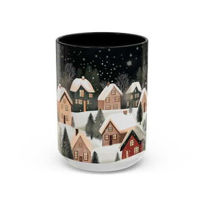 Cozy Winter Forest Coffee Mug, Christmas Forest Tea Cup, Winter Holiday Ceramic Mug, Festive snowy Drinkware Holiday Season Classy Mug