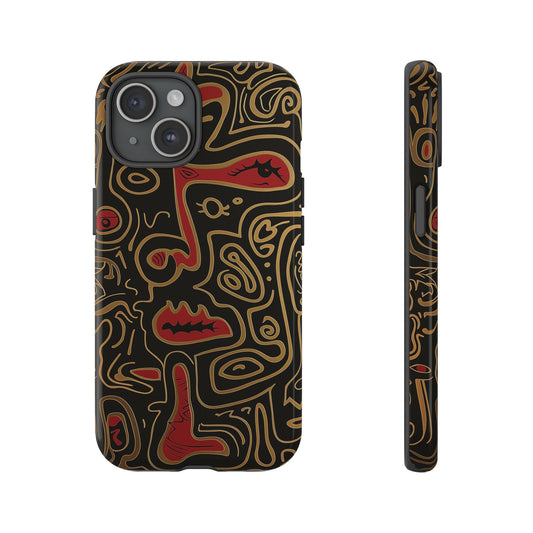 Abstract Tribal Art Phone Case – Bold Design for iPhone, Samsung, Google Pixel