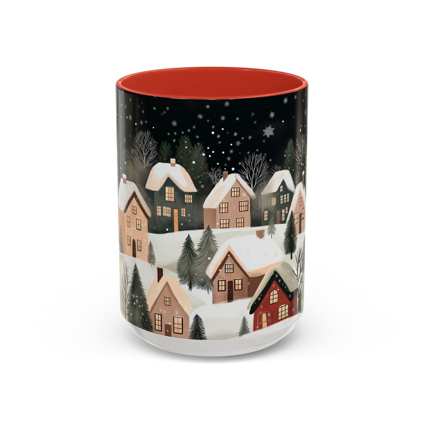 Cozy Winter Forest Coffee Mug, Christmas Forest Tea Cup, Winter Holiday Ceramic Mug, Festive snowy Drinkware Holiday Season Classy Mug