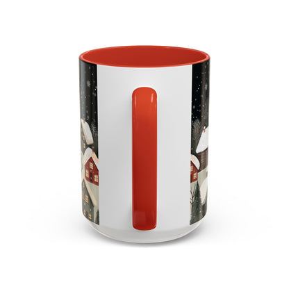 Cozy Winter Forest Coffee Mug, Christmas Forest Tea Cup, Winter Holiday Ceramic Mug, Festive snowy Drinkware Holiday Season Classy Mug