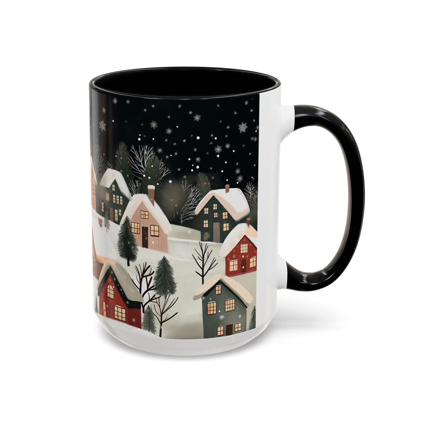 Cozy Winter Forest Coffee Mug, Christmas Forest Tea Cup, Winter Holiday Ceramic Mug, Festive snowy Drinkware Holiday Season Classy Mug