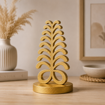 Aya Symbol Sculpture – Afrocentric Home Decor | Modern Adinkra Statue | African Inspired Shelf Decor